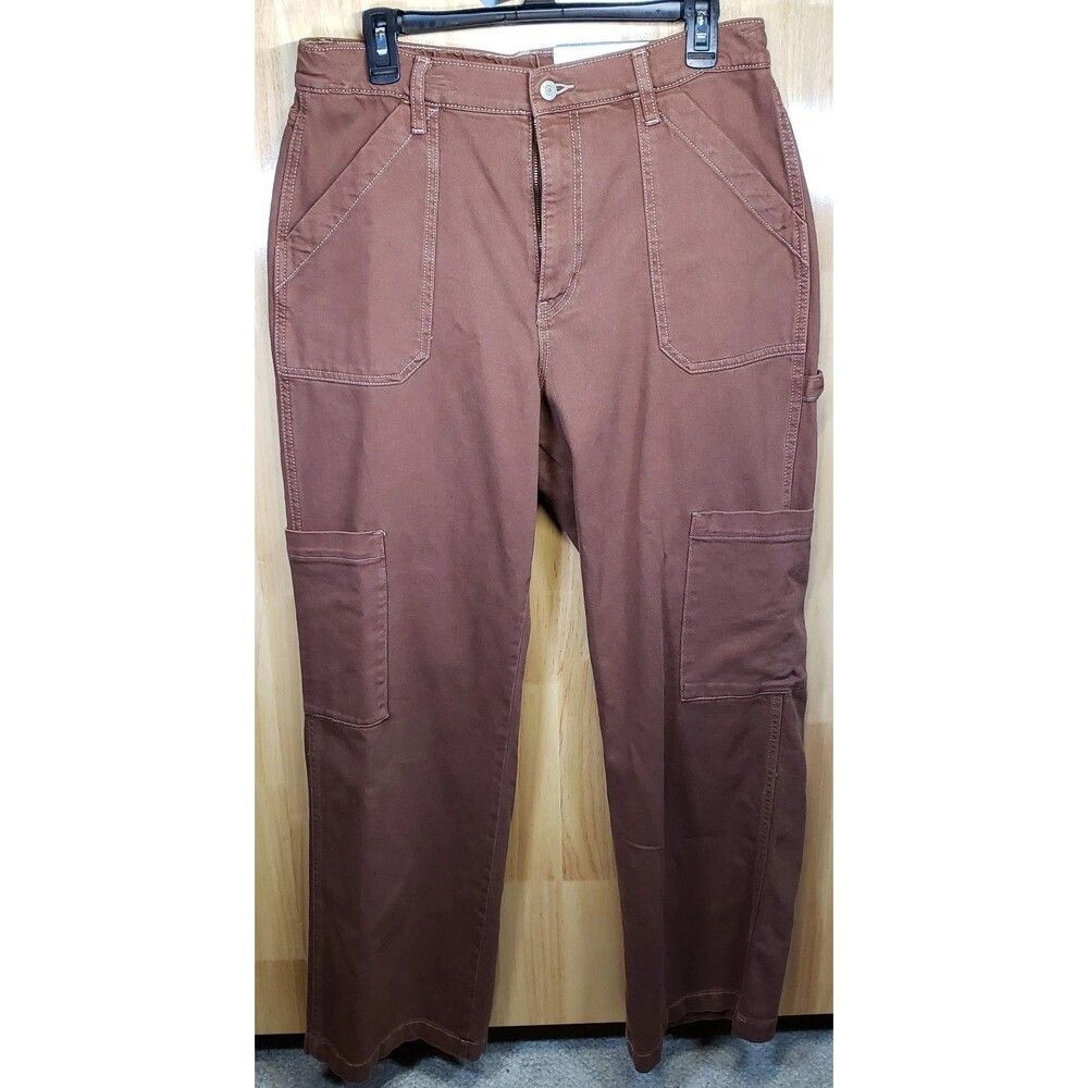 Arizona Women's 12 Skater Jean Highest Rise Rust Brown Cotton Stretch NWT
